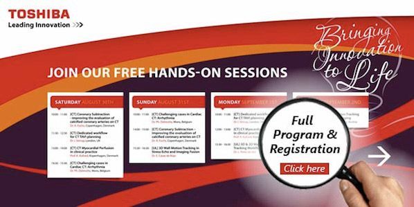 ESC 2014: Toshiba Medical Systems Offers Free Workshops ESC 2014: Toshiba Medical Systems Offers Free Workshops