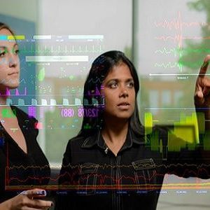 Prof. Suchi Saria (right) analyses patient data Prof. Suchi Saria (right) analyses patient data