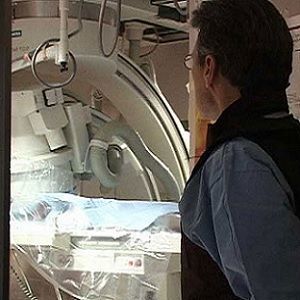 patient undergoing interventional radiology procedure patient undergoing interventional radiology procedure
