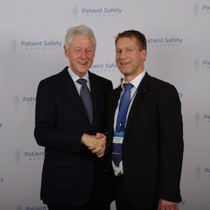 Former U.S. President Bill Clinton with Prof. Kai Zacharowski at the 4th annual World Patient Safety, Science & Technology Summit, January 22-23, 2016 Former U.S. President Bill Clinton with Prof. Kai Zacharowski at the 4th annual World Patient Safety, Science & Technology Summit, January 22-23, 2016