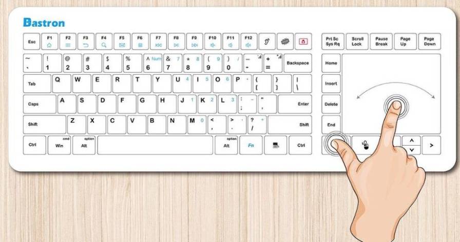 Washable Cleanroom Keyboard with Touchpad USB