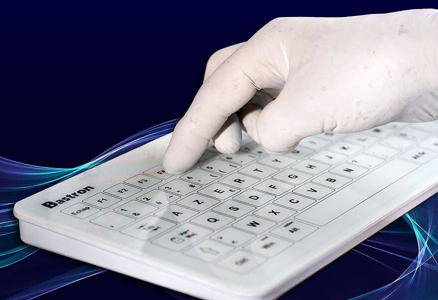 Disinfectable Medical keyboard with touchpad USB/Bluetooth/2.4G