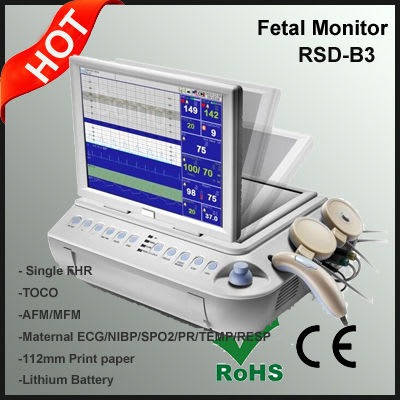 Multi Function Fetal Monitor with Maternal ECG/NIBP/SPO2/PR/TEMP/RESP