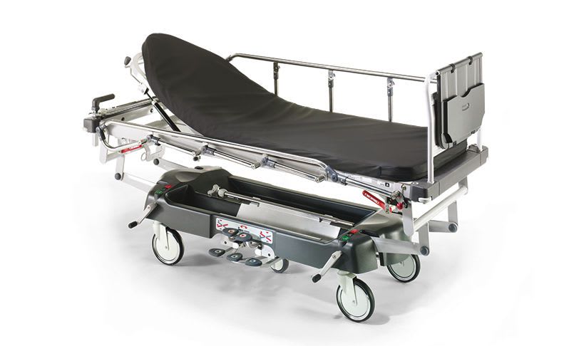 Transport stretcher trolley / X-ray transparent / height-adjustable / hydro-pneumatic Lifeguard® 50 ArjoHuntleigh