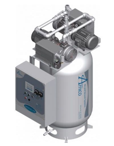 Medical vacuum system / rotary vane / oil-free NFPA Duplex RVL Vertical Amico Corporation