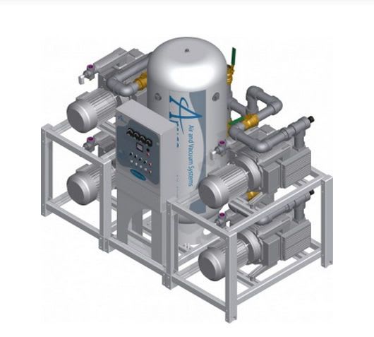 Medical vacuum system / rotary vane / oil-free CSA Quadruplex RVD Modular Amico Corporation