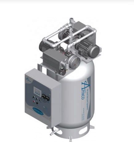 Medical vacuum system / rotary vane / lubricated NFPA Duplex RVL Vertical Amico Corporation