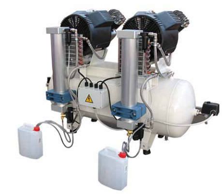 Medical compressor / for dental units / oil-free / with air dryer 7 bar | TANDEM3 Werther International