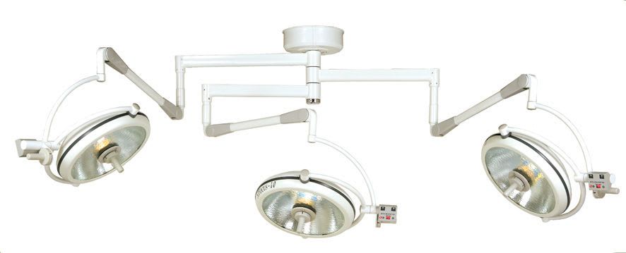 Halogen surgical light / ceiling-mounted / 3-arm STFOCUS-10T St. Francis Medical Equipment