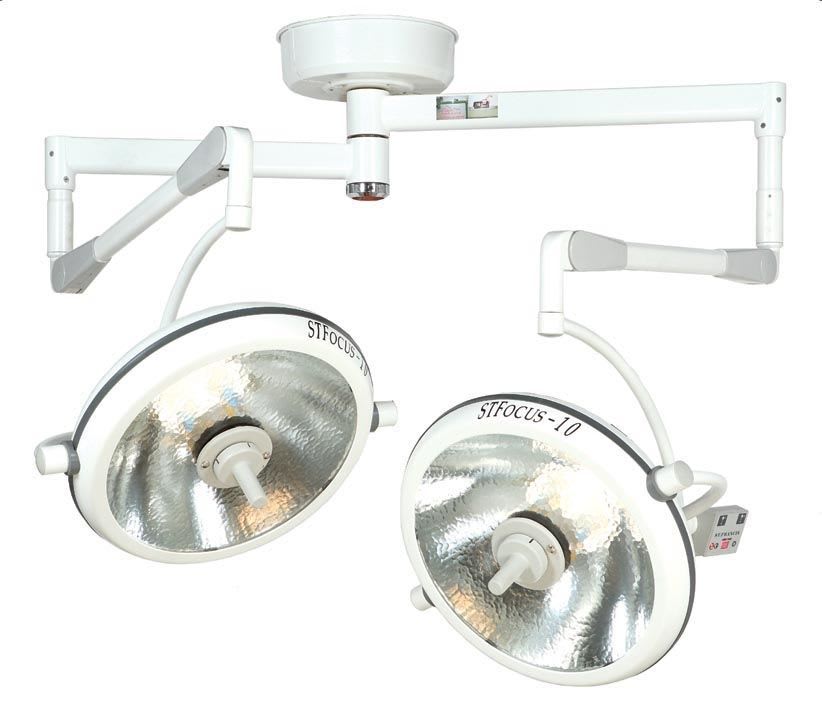 Halogen surgical light / ceiling-mounted / 2-arm STFOCUS-10D St. Francis Medical Equipment