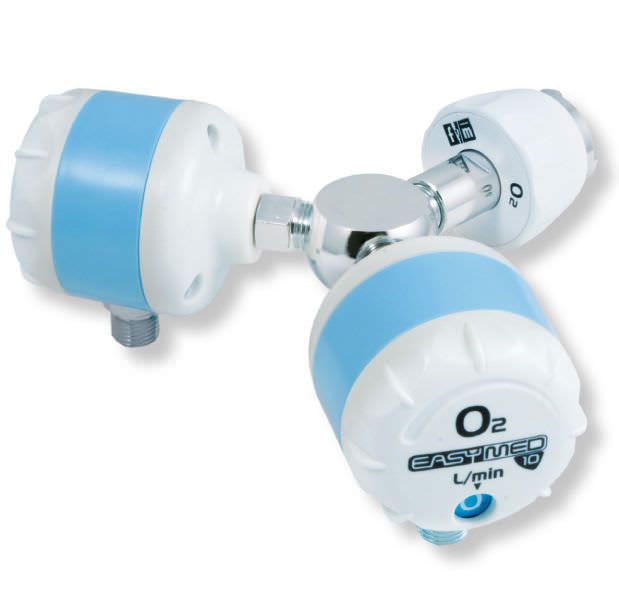 Oxygen double flow meter / plug-in type EASYMED® TWIN Flow-Meter