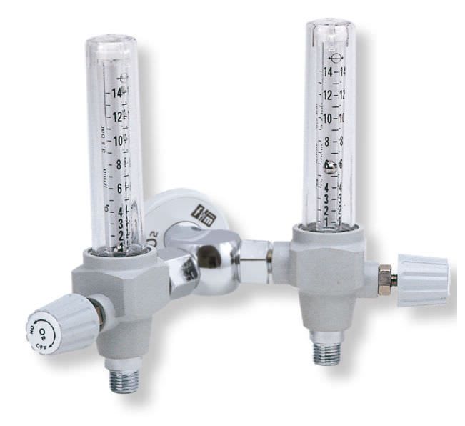 Oxygen flowmeter / variable-area / plug-in type 1 - 50 L/mn | RSP TWIN Flow-Meter