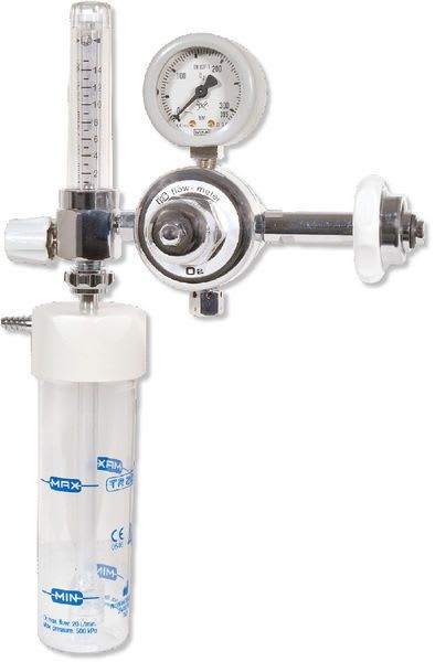Oxygen flowmeter / variable-area / with pressure regulator / with humidifier FM series Flow-Meter