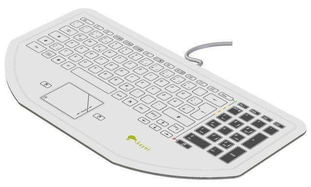 Disinfectable medical keyboard / washable / USB / with touchpad CleanBoard Keywi