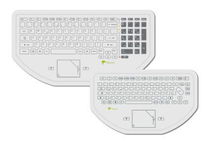 Disinfectable medical keyboard / USB / with touchpad Mini-CleanBoard Keywi