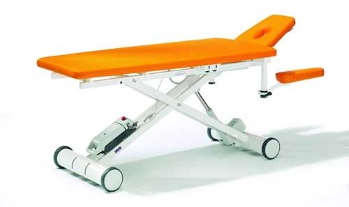 Electrical massage table / on casters / height-adjustable / 1 section SOLID E2 HWK - Medizintechnik