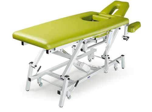 Electrical massage table / on casters / height-adjustable / 1 section Smart XL HWK - Medizintechnik