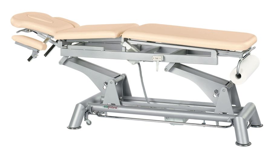 Electrical examination table / on casters / height-adjustable / 3-section C-5030-M47 Ecopostural