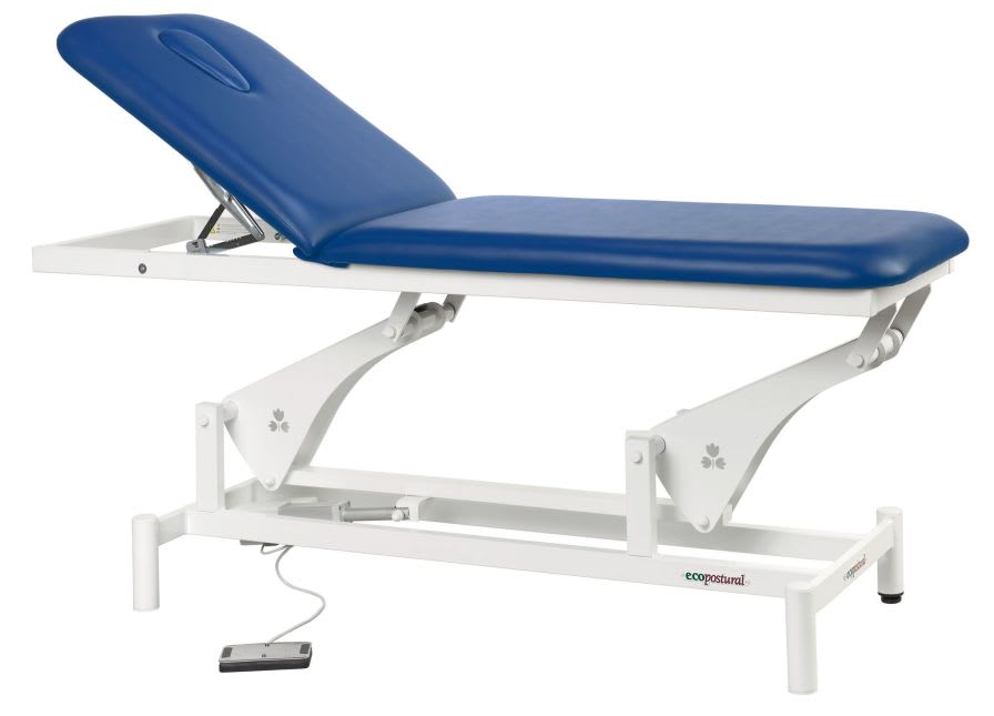 Electrical examination table / on casters / height-adjustable / 2-section C-3500-M44 Ecopostural