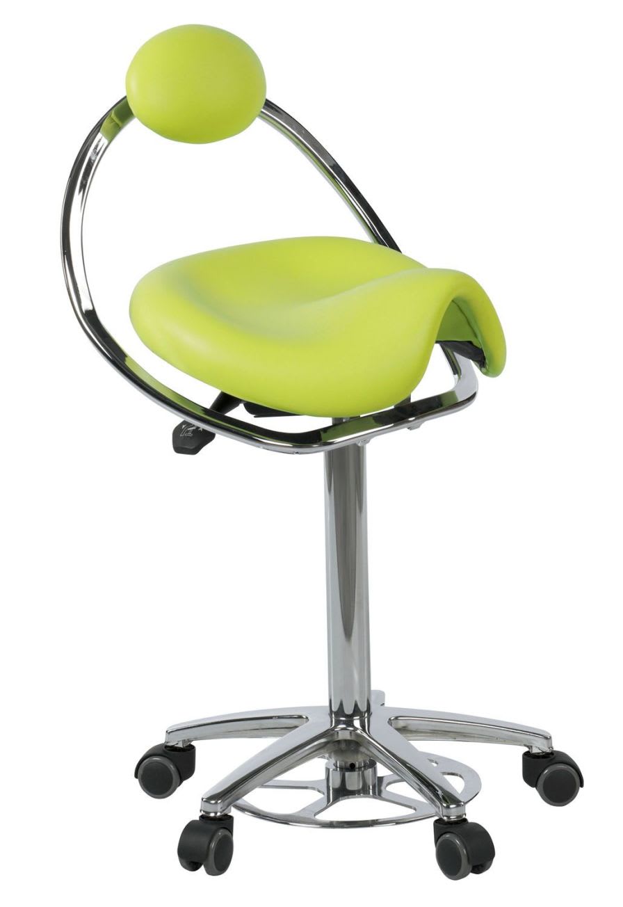 Medical stool / on casters / height-adjustable / with backrest S-5672-AP Ecopostural