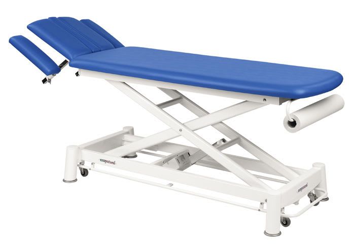 Electrical examination table / on casters / height-adjustable / 2-section C-7543-M48 Ecopostural