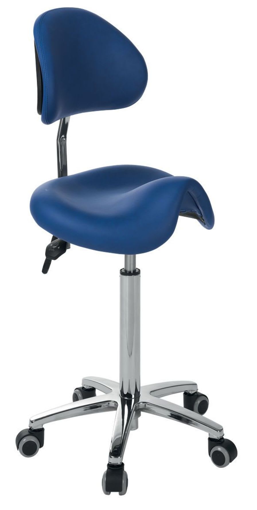 Medical stool / on casters / height-adjustable / with backrest S-4671 Ecopostural