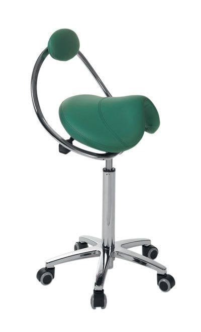 Medical stool / height-adjustable / on casters / saddle seat S-5632 Ecopostural
