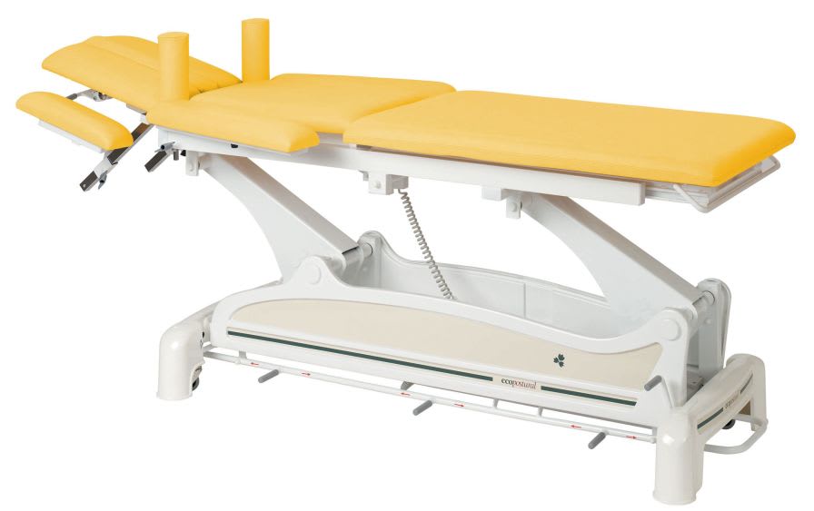 Electrical examination table / on casters / height-adjustable / 3-section C-3532-M47 Ecopostural