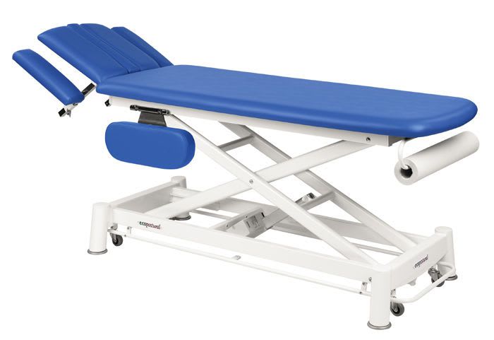 Electrical examination table / on casters / height-adjustable / 2-section C-7544-M48 Ecopostural