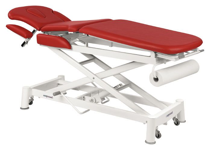 Hydraulic examination table / on casters / height-adjustable / 3-section C-7731-M47 Ecopostural