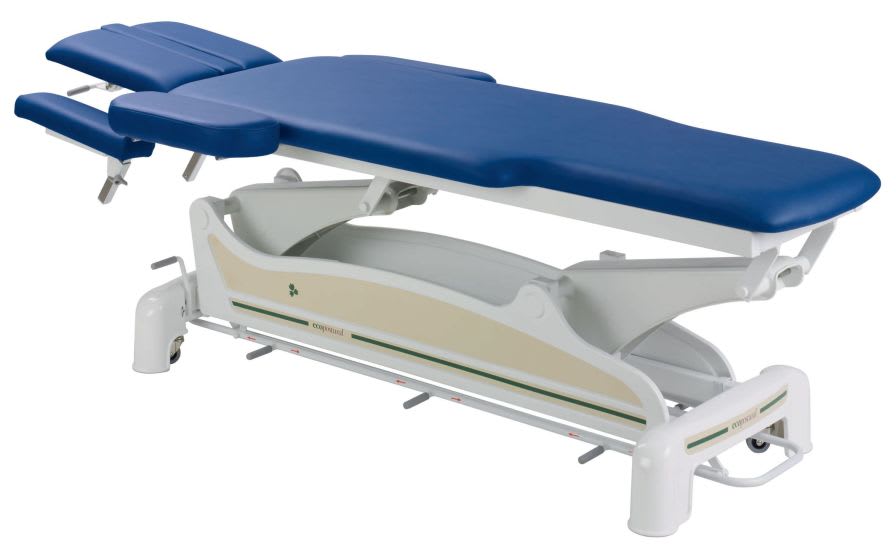 Electrical examination table / on casters / height-adjustable / 2-section C-3564-M48 Ecopostural