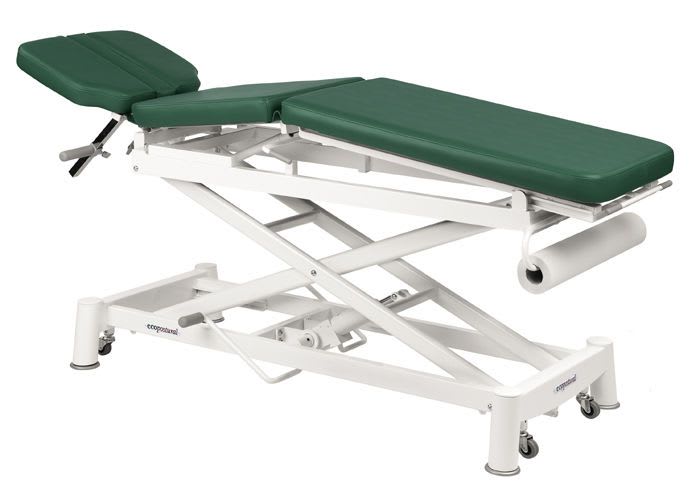 Hydraulic examination table / on casters / height-adjustable / 3-section C-7791-M16 Ecopostural