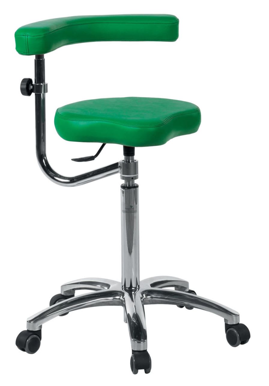 Medical stool / height-adjustable / on casters / with backrest S-5643 Ecopostural