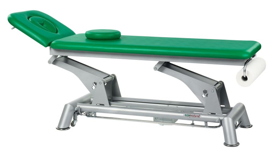 Electrical examination table / height-adjustable / on casters / 2-section C-5028-M48 Ecopostural