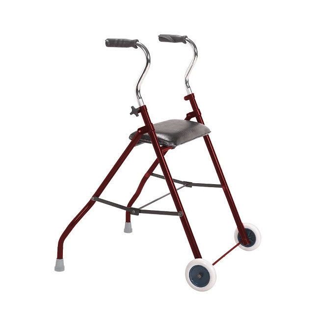 Height-adjustable walker / bariatric / with seat / with 2 casters TA 3941 FORTISSIMO HMS-VILGO