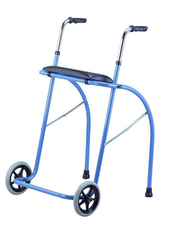 Height-adjustable walker / folding / with 2 casters / with seat ANGELO 200 HMS-VILGO