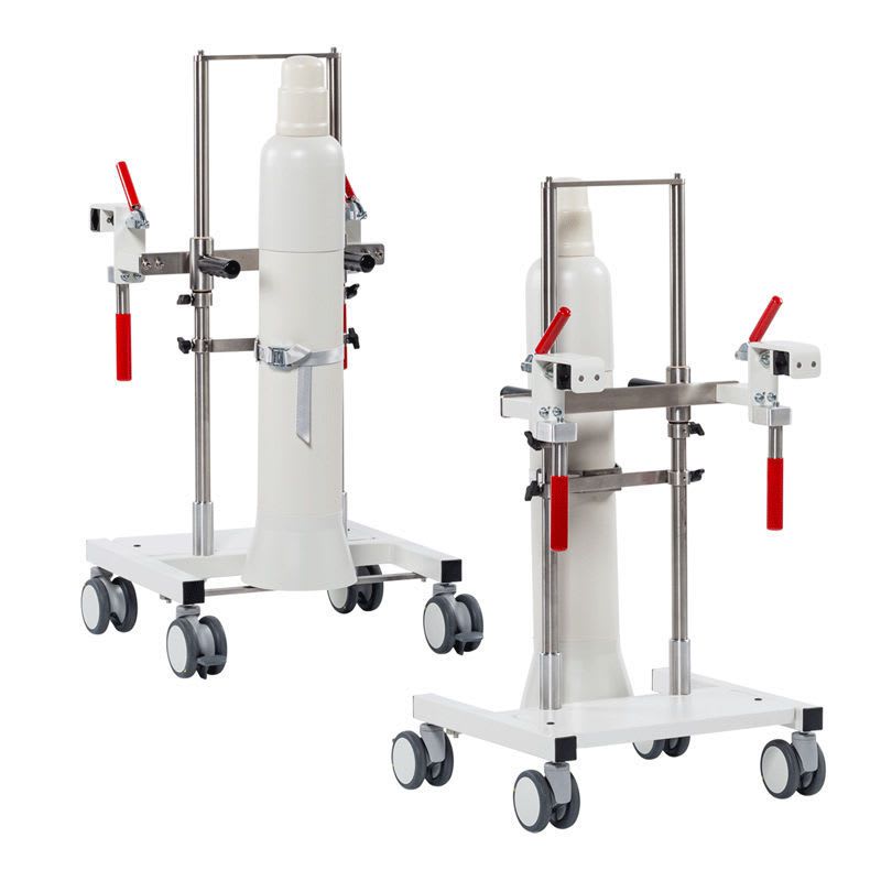 Transport cart / oxygen cylinder / height-adjustable OxyDoc Light mth medical GmbH & Co. KG