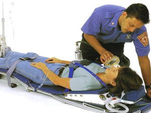 Folding stretcher / with emergency ventilator / with chest compressor S-410 Brunswick Biomedical Technologies, Inc.