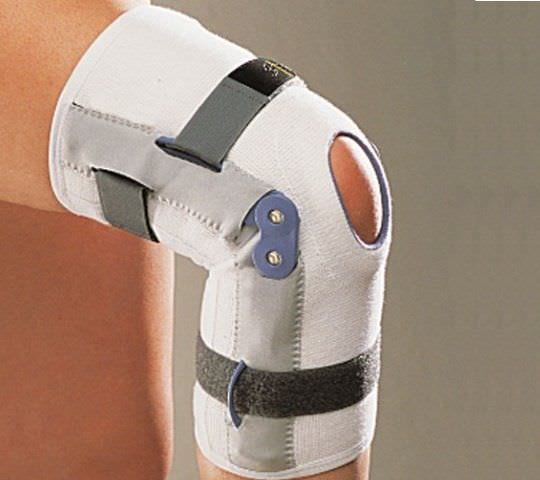 Knee orthosis (orthopedic immobilization) / knee ligaments stabilisation / open knee / with patellar buttress Ligaflex Thuasne