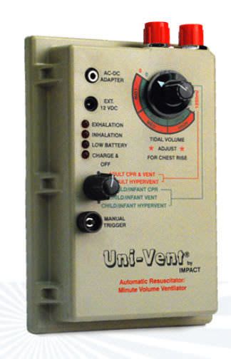 Pneumatic ventilator / emergency / transport / non-magnetic 706 Impact Instrumentation