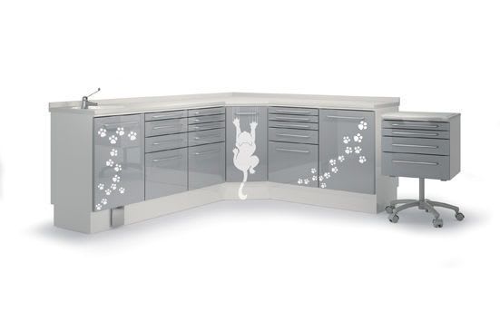 Veterinary clinic worktop / with drawer / with sink COMP001 Lory Progetti Veterinari