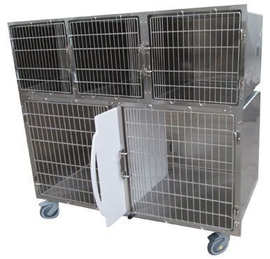Stainless steel veterinary cage / 5 units GA007 Lory Progetti Veterinari