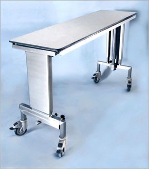 Veterinary operating table / mechanical / on casters / X-ray transparent 101 000 Hedo Medizintechnik