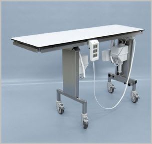 Veterinary operating table / electrical / X-ray transparent / tilting 103 400 Hedo Medizintechnik