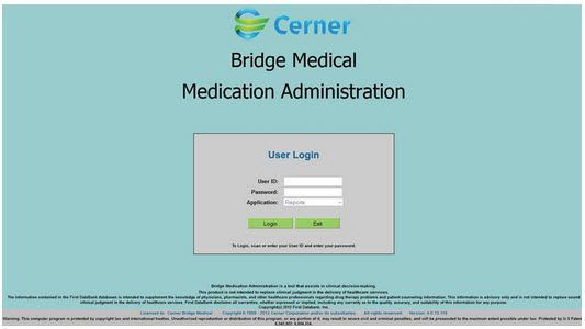 Software / medication management / medical Bridge Cerner