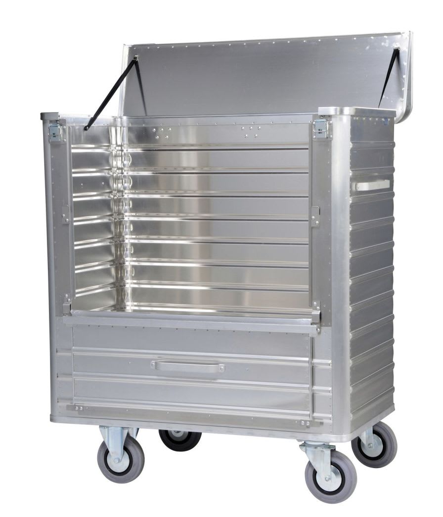 Linen trolley / with large compartment 1050 L | 375 058 Sclessin Productions
