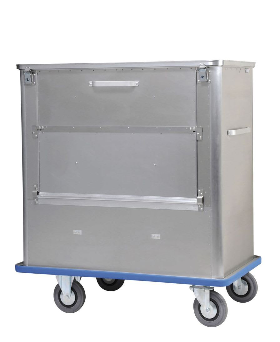 Dirty linen trolley / waste / with large compartment 1050 L | 375 069 Sclessin Productions