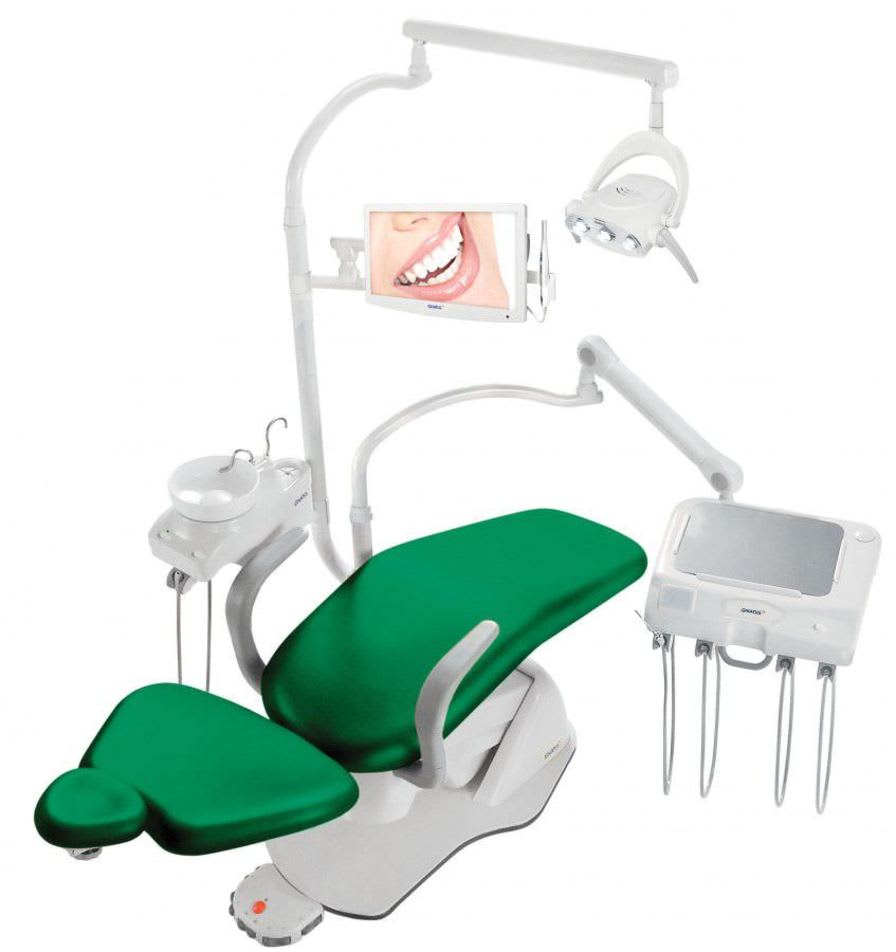 Dental treatment unit with electro-mechanical chair Gnatus G3 F Gnatus