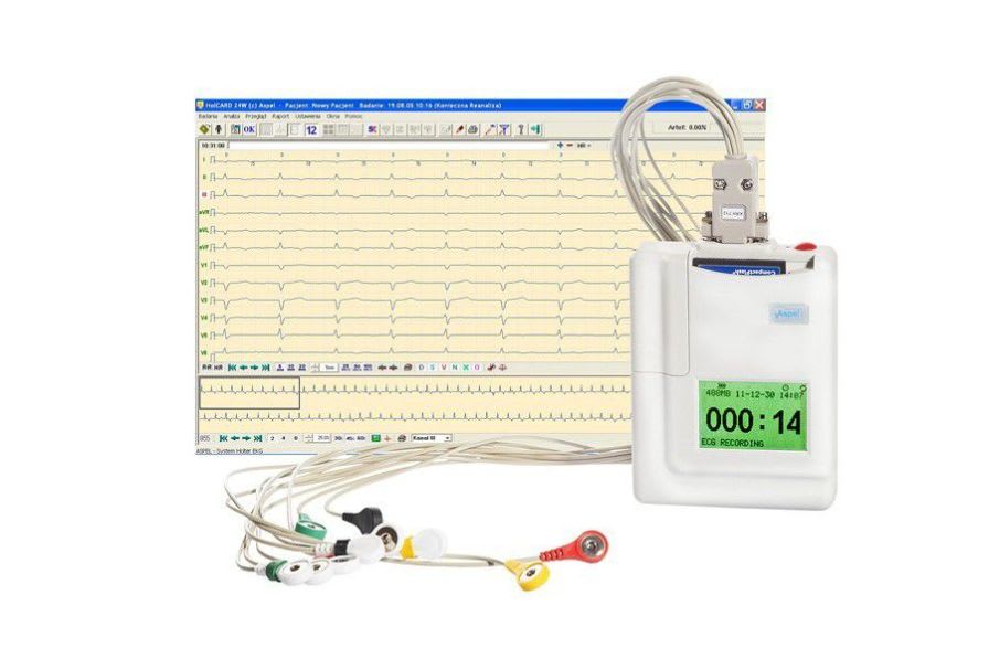 12-channel cardiac Holter monitor HolCARD 24W Alfa System A812 ASPEL