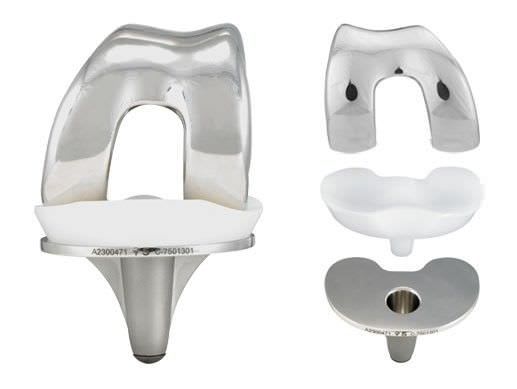 Three-compartment knee prosthesis / mobile-bearing / traditional / cemented EUROP MOBILE EUROS